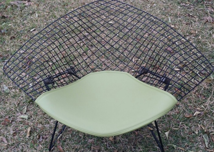 bertoia side chair with back pad & seat cushion
