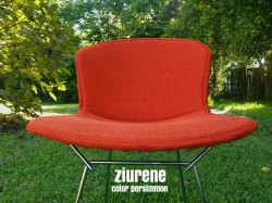 Knoll style bertoía side chair full cover replacement/It has 1/2 inch high density foam, hooks, straps and fabric both sides. 