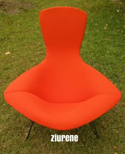 Bertoia Bird chair full cover in persimmon /made with high density 1/2 inch foam, hooks and straps