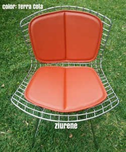 Knoll style Bertoia pads back and seat double sided in vinyl/ made with 1/2 HD foam inch, strap and velcro