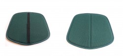 Bertoia side chair cushion in fabric and vinyl edges